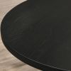 Banff 5-piece Dining Set, Cross-Buck Round Table with 4 Tufted Chairs, Gray