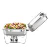 VEVOR Chafing Dish Buffet Set, 8 Qt 6 Pack, Stainless Chafer with 6 Full Size Pans