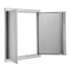 BBQ Access Door, 24W x 24H Inch Double Outdoor Kitchen Door, Stainless Steel Flush Mount Door, Wall Vertical Door with Recessed Handles