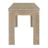 TREXM 3-Piece Retro Dining Set, Rectangular Trestle Table and 2 Wooden Benches for 4 People for Dining Room and Kitchen (Natural Wood)