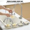 VEVOR Commercial Vegetable Fruit Chopper, Stainless Steel French Fry Cutter with 4 Blades 1/4" 3/8" 1/2", 6-wedge Slicer, Chopper Dicer with Tray