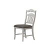 Antique White 7pc Dining Set Table w 2x Leaves Ladder Back 6x Chairs Classic Look Dining Room
