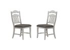 Antique White 7pc Dining Set Table w 2x Leaves Ladder Back 6x Chairs Classic Look Dining Room
