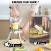 VEVOR Commercial Vegetable Fruit Chopper, Stainless Steel French Fry Cutter with 4 Blades 1/4" 3/8" 1/2", 6-wedge Slicer, Chopper Dicer with Tray