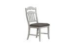 Antique White 7pc Dining Set Table w 2x Leaves Ladder Back 6x Chairs Classic Look Dining Room