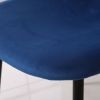 Evatt 5-Piece Round Dining Set, Trestle Round Table with 4 Stylish Chairs, Blue