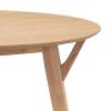 Wooden Dining Table Set,42.01 Inch Modern Simple Design Round Kitchen Table and Fabric Upholstered Dining Chairs for Dining Room, Kitchen
