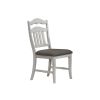 Antique White 7pc Dining Set Table w 2x Leaves Ladder Back 6x Chairs Classic Look Dining Room