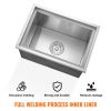 VEVOR Drop in Ice Chest, 20"L x 14"W x 12"H Stainless Steel Ice Cooler, Commercial Ice Bin with Cover, 40 qt Outdoor Kitchen Ice Bar