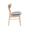 Wooden Dining Table Set,42.01 Inch Modern Simple Design Round Kitchen Table and Fabric Upholstered Dining Chairs for Dining Room, Kitchen