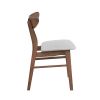 Wooden Dining Table Set, Modern Simple Design Round Kitchen Table and Fabric Upholstered Dining Chairs for Dining Room, Kitchen